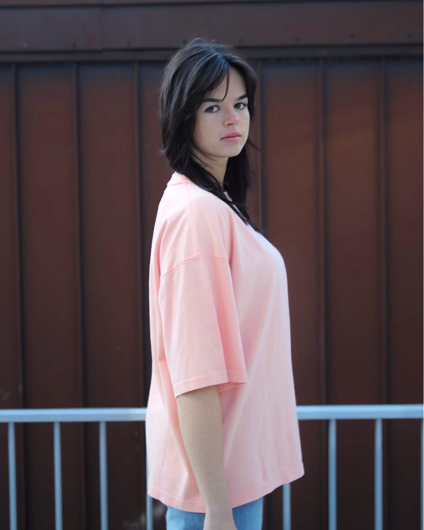 Oversized T-shirt Peach