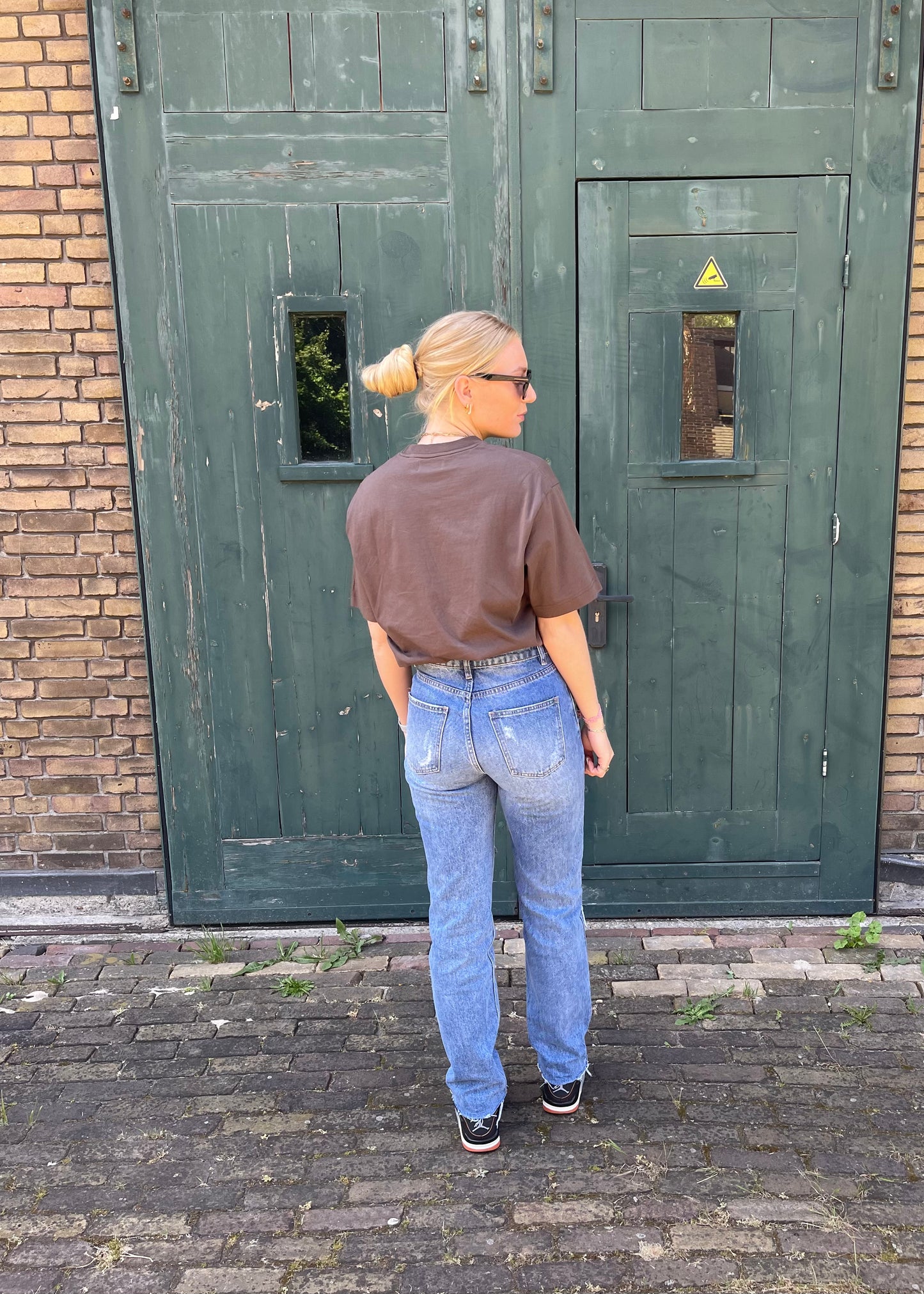Straight leg jeans