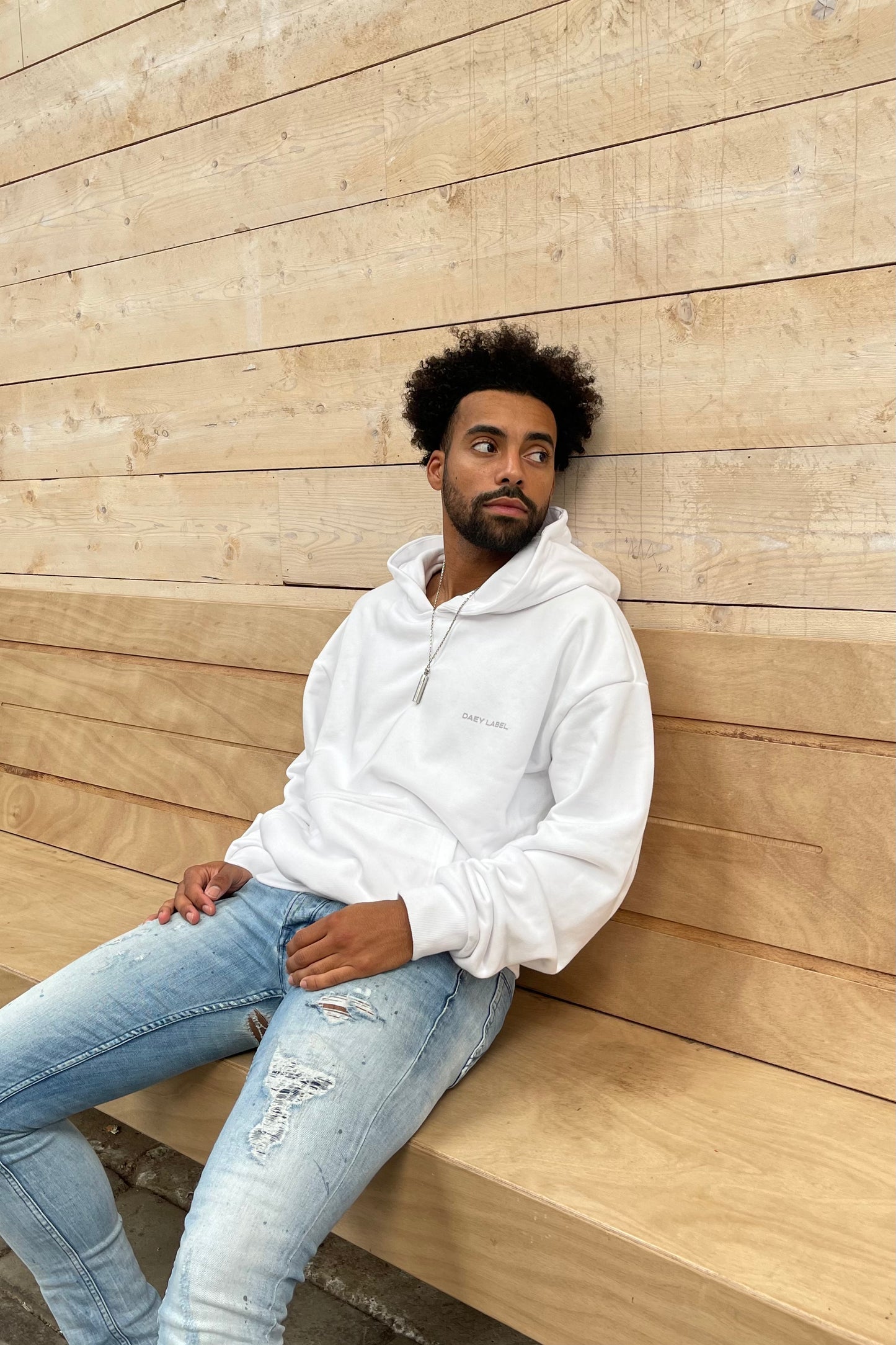 Oversized White Hoodie