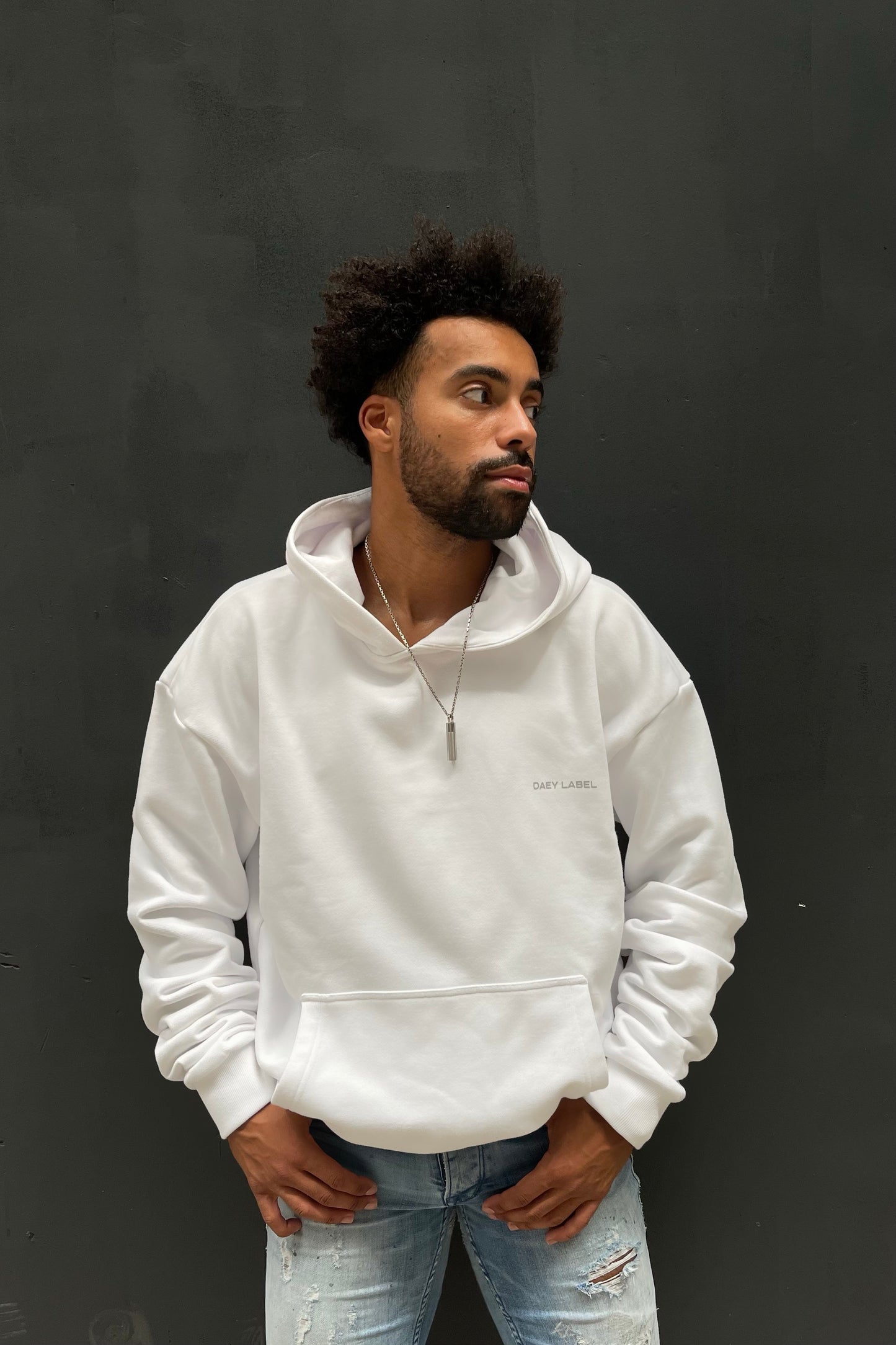 Oversized White Hoodie