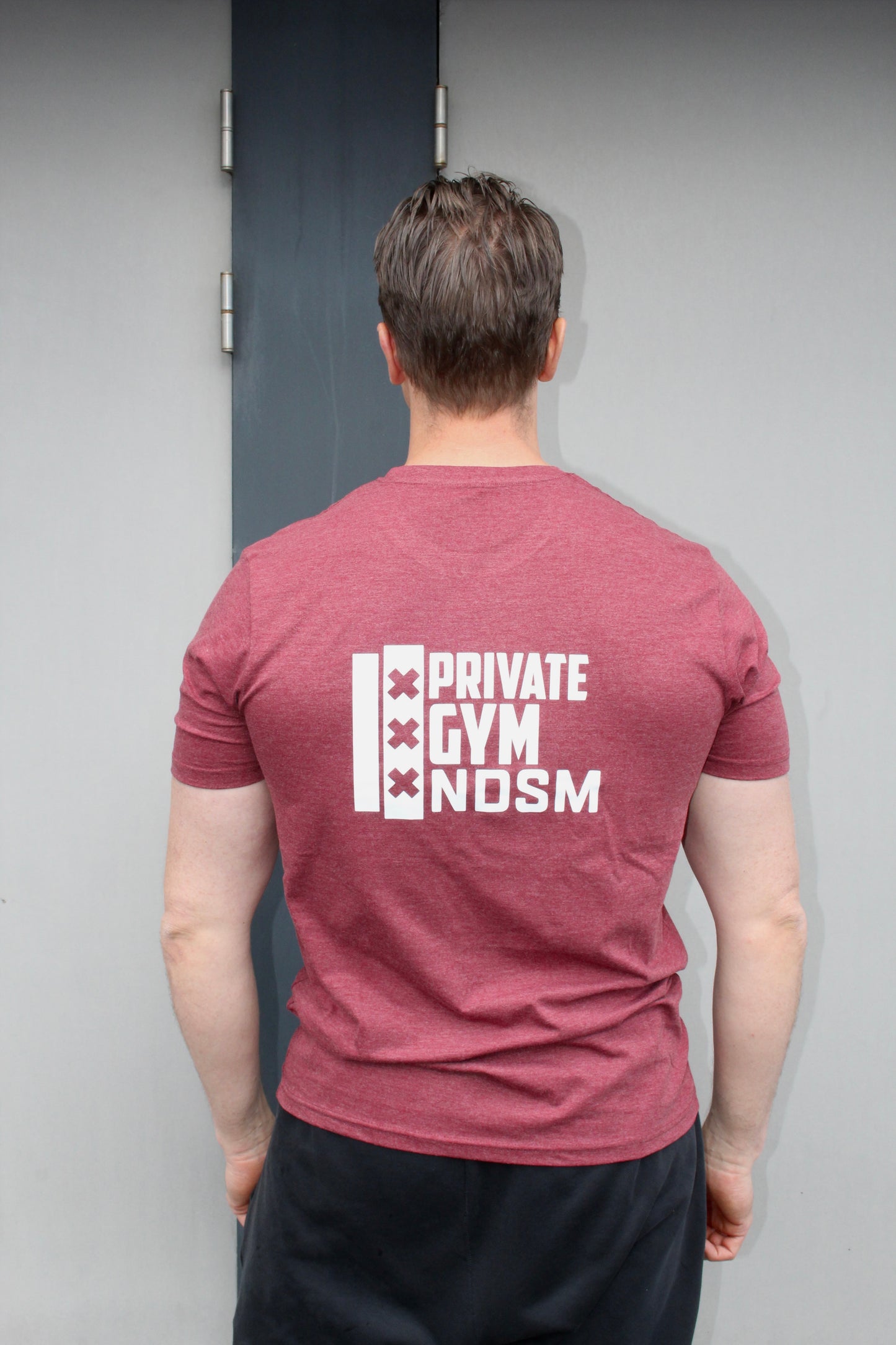 T-shirt Private Gym Bordeaux Rood